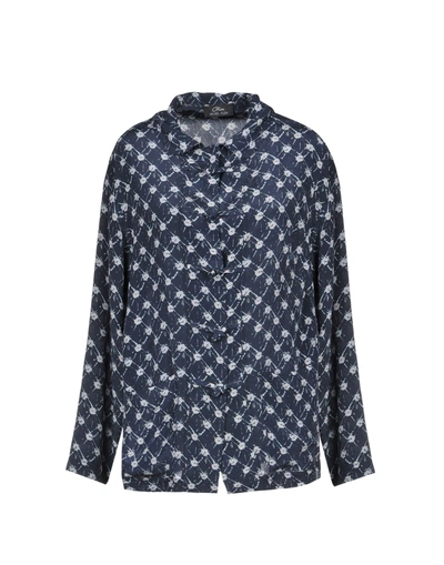 Cher Michel Klein Patterned Shirts & Blouses In Dark Blue