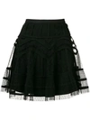 RED VALENTINO RED VALENTINO SHORT TULLE SKIRT - BLACK