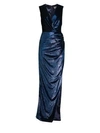 MILLY Noreen Velvet Wrap Gown