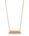 Kendra Scott Leanor Druzy Pendant Necklace In Rose Gold/rose Gold Drusy