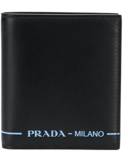Prada Logo牛皮卡夹 In Black