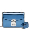 MIU MIU MIU MIU SMALL FLAPPED SATCHEL - BLUE