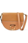 JW ANDERSON LATCH SMOOTH AND TEXTURED-LEATHER SHOULDER BAG