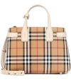 BURBERRY THE SMALL BANNER CHECK TOTE,P00334399