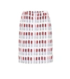 Prada Lipstick-print Wrap Midi Skirt In White