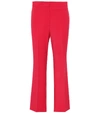 FENDI WOOL-BLEND CROPPED trousers,P00332413