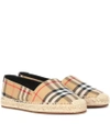 BURBERRY Check canvas espadrilles,P00326528