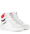 BURBERRY LEATHER HIGH-TOP SNEAKERS,P00326526