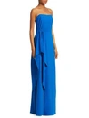 HALSTON HERITAGE Ruched Evening Gown