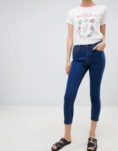 Ryder High Waisted Skinny Jeans-blue