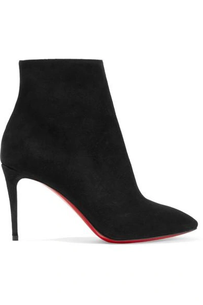 Christian Louboutin So Kate 85 Black Suede Ankle Boots