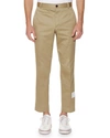 Thom Browne Cotton Twill Unconstructed Chino Trouser In Camel
