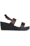 ANCIENT GREEK SANDALS ANCIENT GREEK SANDALS WOMAN CLIO LEATHER WEDGE SANDALS CHOCOLATE,3074457345619163296