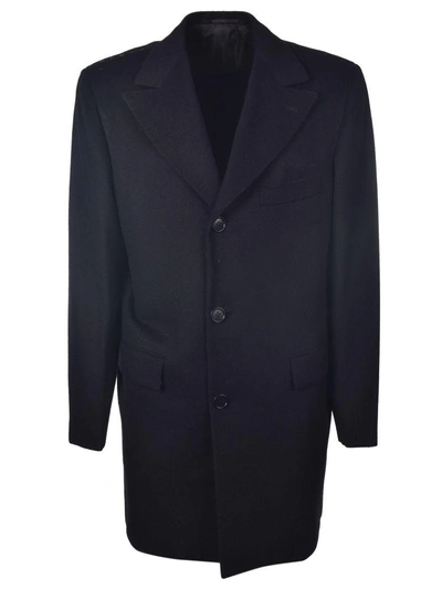 Kiton Classic Coat In Black