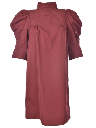 Chloé Chlo &copy; Flared Sleeve Dress In Crafty Brown