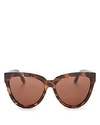 Le Specs Liar Liar Volcanic Tortoise Cateye Sunglasses In Volcanic Havana/brown Solid
