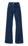 Off-white High-rise Flared Jeans In Medium Wash