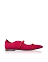 MALONE SOULIERS MAUREEN RED SUEDE AND CHERRY NAPPA FLAT PUMPS,10649222