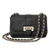 ASPINAL OF LONDON ASPINAL OF LONDON WOMENS BLACK LOTTIE MICRO LOGO-ENGRAVED GRAINED-LEATHER SHOULDER BAG,81980918