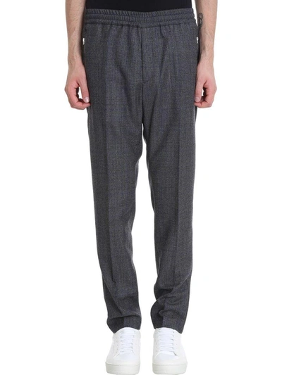 Stella Mccartney Contrast Checked Trousers In Grey