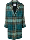 DONDUP DONDUP PLAID COAT - GREEN