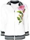 DOLCE & GABBANA ROSE PRINT ZIP SWEATSHIRT