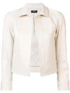 THEORY THEORY CROPPED JACKET - NEUTRALS