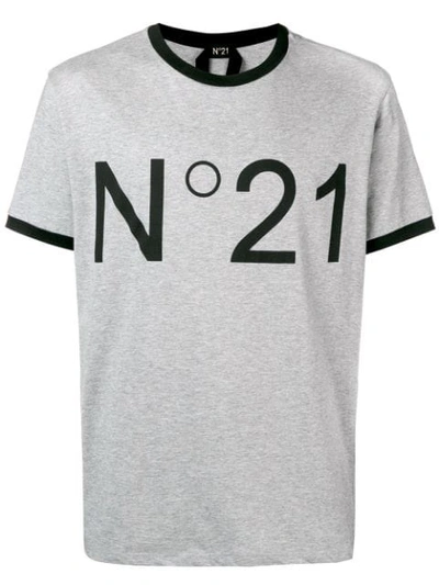 N°21 Printed Logo T-shirt In Grey