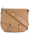 TOD'S TOD'S DOUBLE T SHOULDER BAG - BROWN