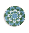 LA DOUBLEJ Blue/Green Housewives Mosaico Blu Dessert Plates (Set of 2),LDJNS005
