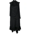 JW ANDERSON Black Sleeveles Ruffle Dress,2234805495817671232