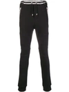 BALMAIN ZIP-DETAIL BIKER TRACK trousers