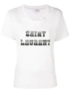 SAINT LAURENT logo全棉T恤