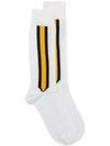 CALVIN KLEIN 205W39NYC CALVIN KLEIN 205W39NYC STRIPE DETAIL SOCKS - WHITE