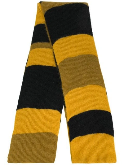 Marni Striped Scarf In Yellow