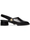 REIKE NEN REIKE NEN SQUARE TOE LEATHER 40 PUMPS - BLACK