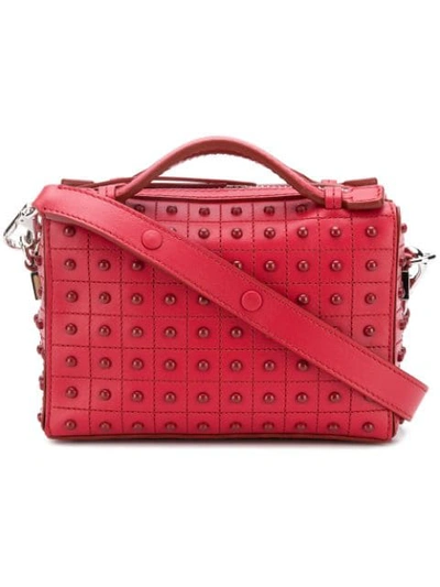 Tod's Mini Diodion Leather Box Bag In Red