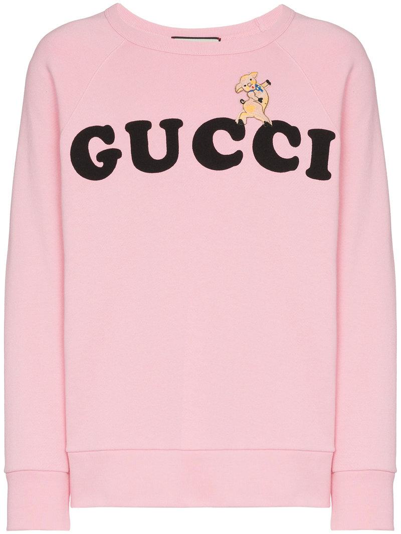 gucci pink pig sweatshirt