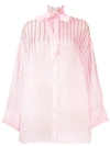 VALENTINO collared embellished tie neck blouse,QB2AB11F1C8