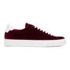 GIVENCHY GIVENCHY BURGUNDY VELVET URBAN KNOTS SNEAKERS