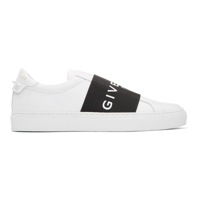 Givenchy 白色 And 黑色 Urban Street 弹性绑带运动鞋 In White