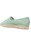 VALENTINO GARAVANI LEATHER-TRIMMED CORDED LACE ESPADRILLES,3074457345618824891