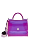 Dolce & Gabbana Dolce And Gabbana Purple Small Rubber Miss Sicily Bag