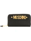 MOSCHINO MOSCHINO LOGO PLAQUE WALLET - BLACK