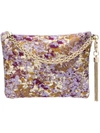 JIMMY CHOO JIMMY CHOO CALLIE METALIC JACQUARD CLUTCH - PINK