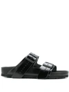 Rick Owens Black Birkenstock Edition Leather Arizona Sandals
