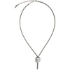 SAINT LAURENT SAINT LAURENT SILVER ADDICTED TO LOVE KEY NECKLACE