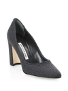 MANOLO BLAHNIK Tucciototo Block Heel Pumps