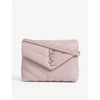 SAINT LAURENT TENDER PINK MONOGRAM LOULOU QUILTED LEATHER CROSS BODY BAG