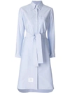 THOM BROWNE THOM BROWNE A-LINE FIT BELTED OXFORD SHIRTDRESS - BLUE